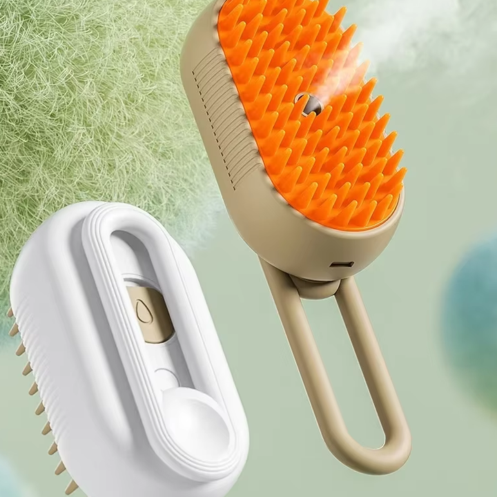 Revolucionária Escova a vapor 3-1 para cães e gatos Limpeza Eficiente, Banho Relaxante e Penteado Perfeito! Descubra a Inovação em Cuidados com Animais de Estimação com Nossa Escova de Limpeza a Vapor para Gatos e Cães