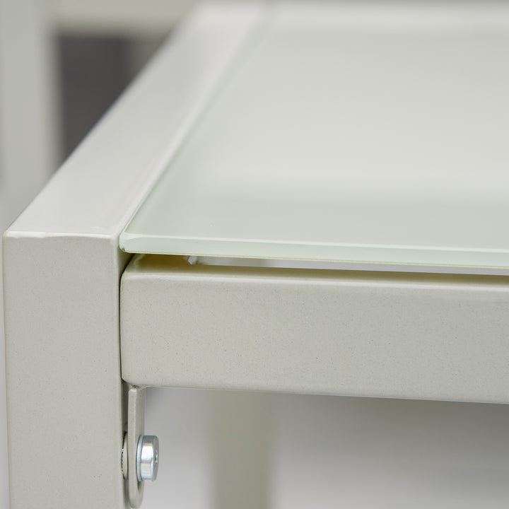 Conjunto de Móveis de Jardim Vime 4 Peças Sofá Duplo 2 Poltronas Individuais e Mesa de Centro com Vidro com Almofadas para Exterior Terraço Cinza