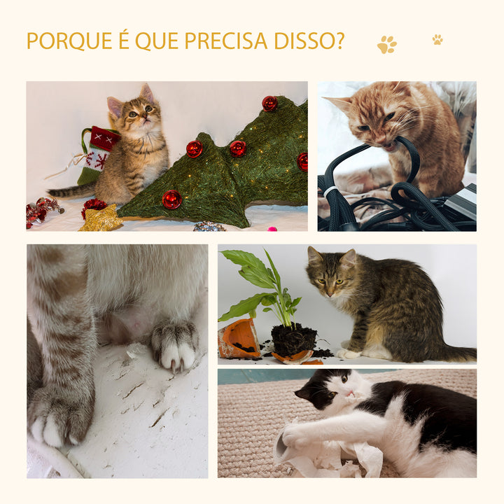 Árvore para Gatos de 2 Níveis com Caverna Superior Postes Arranhadores de Sisal Natural Almofadas Laváveis e Bola de Brinquedo 35x35x81cm Carvalho