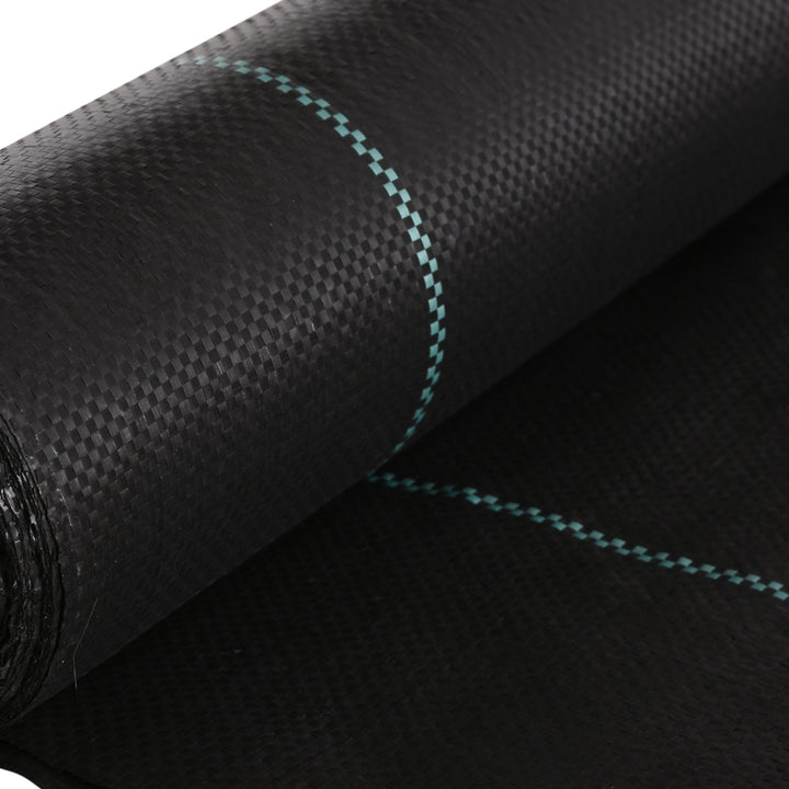Rolo de Malha Anti-Ervas 2x25 m Malha Geotêxtil 60 g/m² para Controlo de Ervas Daninhas de Jardim Malha Anti-Ervas Preta