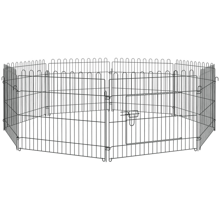 Parque para cães e outros animais de estimação com 8 vedações 71x61 cm Metal