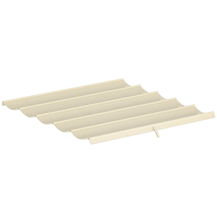 Cobertura para Pérgola 2,5x2,55cm Teto de Substituição Retrátil para Pérgola com 10 Orifícios de Drenagem Creme