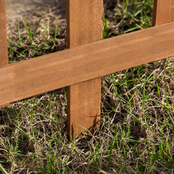 Cercas de Madeira para Jardim com 12 Painéis 50x34 cm Cercas Decorativas para Exterior com Pontas em Bico Resistentes e Fáceis de Instalar para Horta Pátio Terraço Madeira