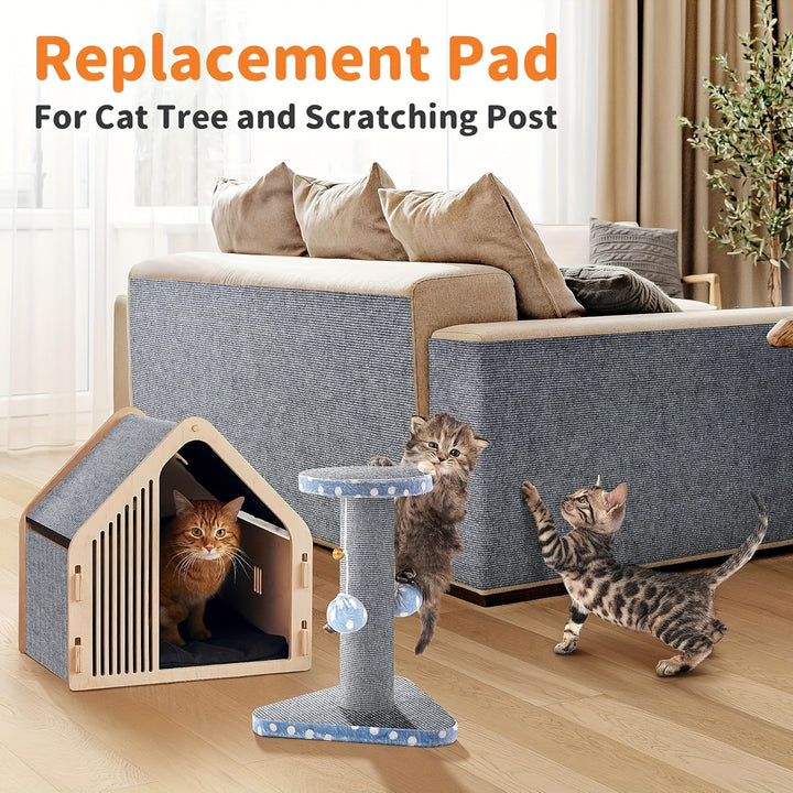 Furniture Protector for Cats That Can Be Trimmed, Featuring a Self-Adhesive Scratching Mat to Safeguard Couches, Doors, And Cat Tree Shelves from Claws (Grey, 78.7 X 15.8).