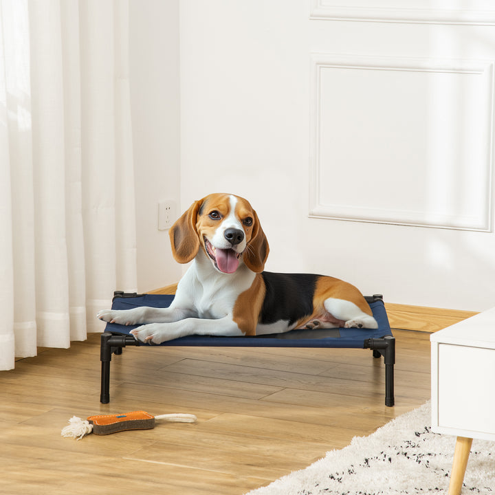 Cama para Animais de estimação tipo Cão ou Gato para Exterior Varanda e Jardim - Azul e Preto - 76 x 61 x 18 cm
