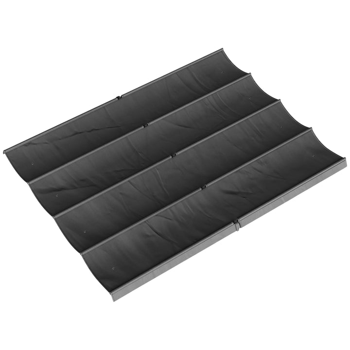 Telhado para Pérgola 3,92 x 3,5 m Toldo de Reposição Retrátil para Estrutura de Pérgola de 4x3 m, UV30+ Apenas Cobertura de Tecido para Jardim com 8 Orifícios de Drenagem, Cinzento Escuro