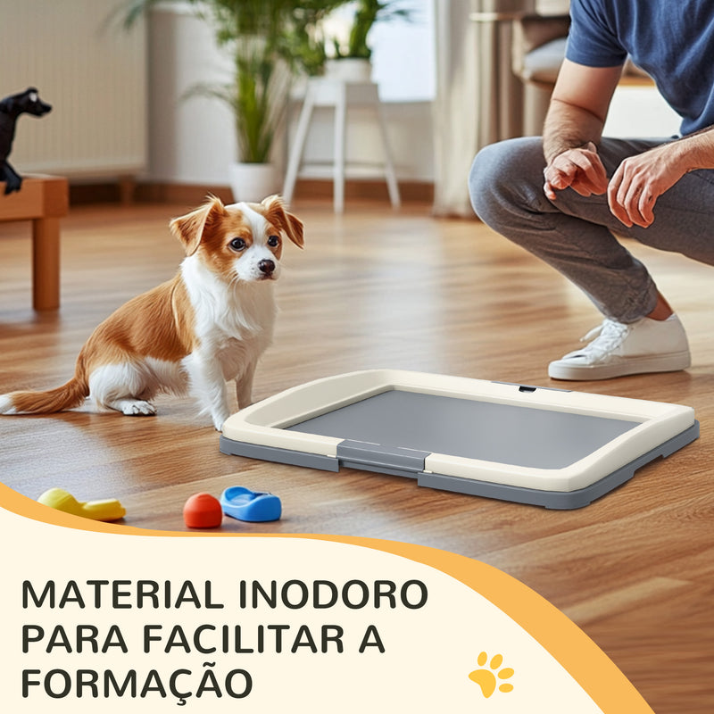 Tabuleiro para Resguardos de Cães Sanita para Cães com Bandeja para Treino em Exterior e Interior 63x48,5x6 cm Cinza