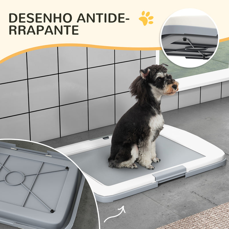 Tabuleiro para Resguardos de Cães Sanita para Cães com Bandeja para Treino em Exterior e Interior 63x48,5x6 cm Cinza