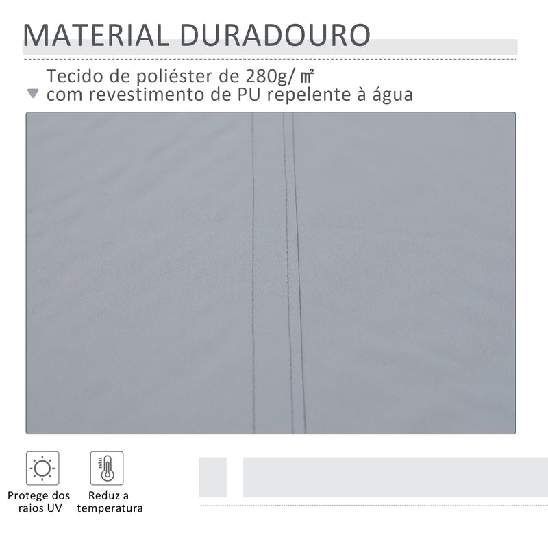 Toldo Manual Retrátil com Manivela 295x245cm Toldo Enrolável Alumínio com Proteção Solar para Janela Portas Balcão Terraço Exterior Cinza