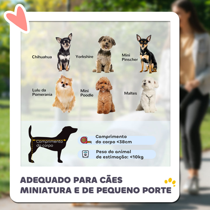 Carrinho para Cães Dobrável com Capota Ajustável Cesta de Armazenamento e Corda de Segurança para Animais de Estimação até 15 kg, 80x44,5x97 cm Cinzento Claro