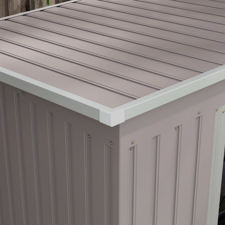 Abrigo de Jardim 213x130x172 cm Abrigo de Exterior de Aço Galvanizado com Porta Corredeira e Ventilações para Armazenamento de Ferramentas Cinza Claro