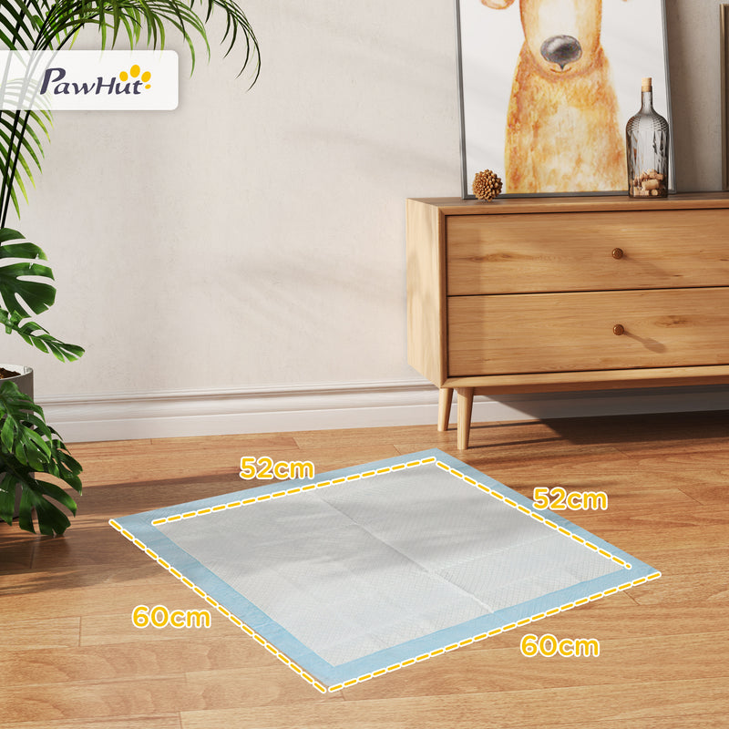 Resguardos de Treino Animais de Estimação 80 Unidades 45x60 cm Resguardos Absorventes para Cães Desenho com 6 Camadas com Superfície de Secagem Rápida Azul