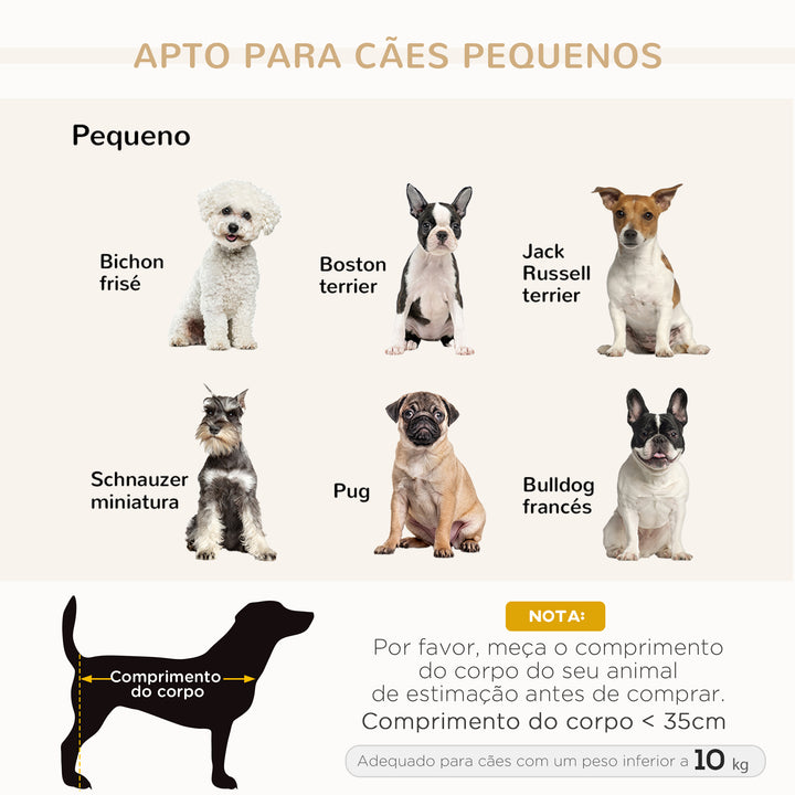 Sofá para Cães Pequenos Sofá para Gatos Estofado em Veludo com Arrumação Oculta e Almofada Lavável Carga 10 kg 76x45x43 cm Cinzento Claro
