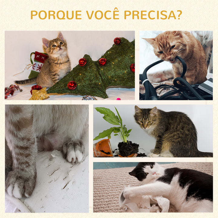 Arranhador para Gatos Pequeno Altura 52cm Torre de Escalar para Gatos com Cama Redonda Almofada de Pelúcia Suave e Poste Arranhador 50x50x52cm Café e Branco