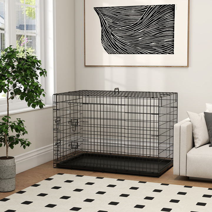 Gaiola de transporte, Cor: Preto, ABS Aço 106 x 71 x 76 cm com 1 Tabuleiro