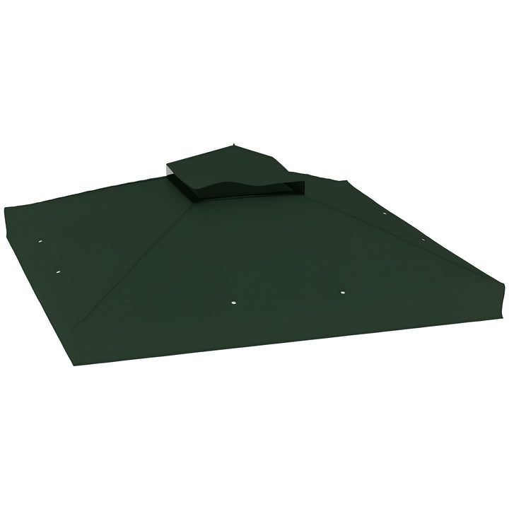 Toldo de Substituição para Pérgola 3x3 m Toldo de Substituição com Teto Duplo Proteção UV 30+ Toldo para Pérgola Verde