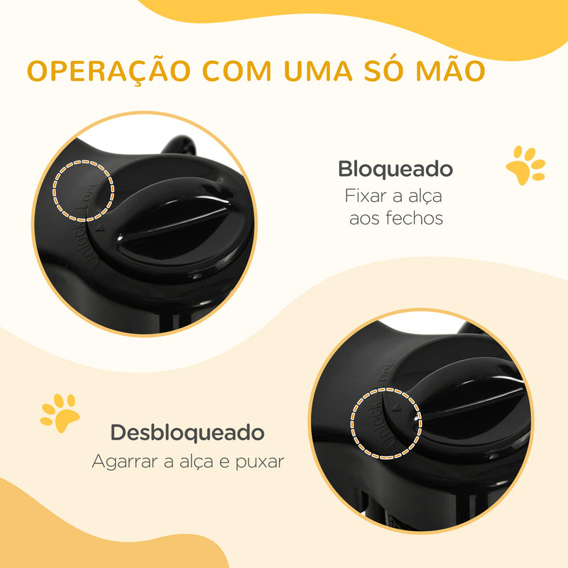 Barreira de Segurança para Cães Extensível 0-150cm Porta de Proteção Retrátil para Animais de Estimação Barreira para Escadas e Corredores Liga de Alumínio 165x10,7x85 cm Preto