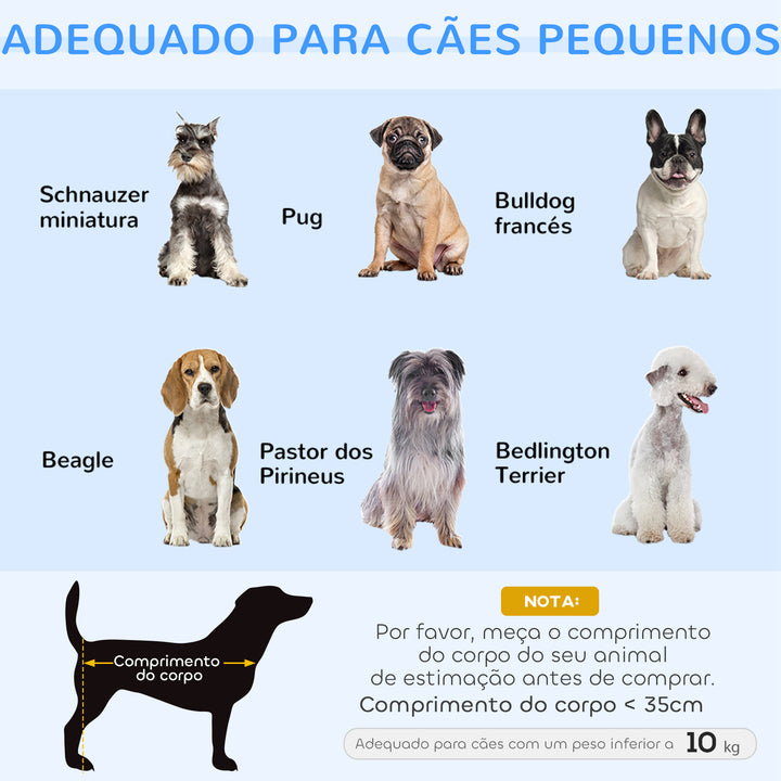 Sofá para Cães Pequenos Cama Elevada para Cães com Pés de Madeira Almofada Removível e Capa Lavável Carga 10 kg 86x55x33 cm Azul