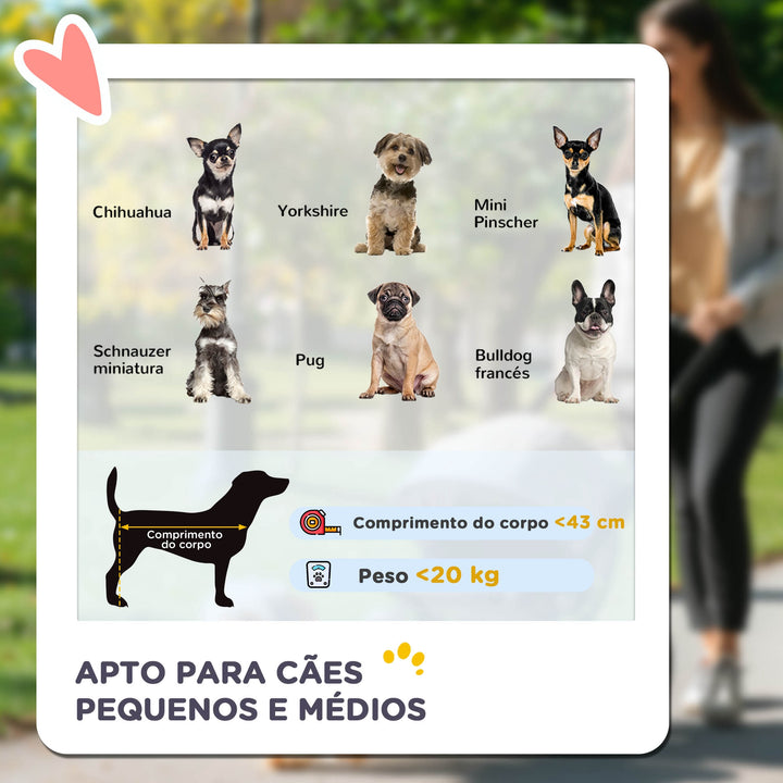 Carrinho para Cães Dobrável Carrinho para Animais de Estimação Carrinho para Cães Médios e Pequenos com Cesta de Armazenamento Capota Ajustável Janela de Malha e 3 Rodas Grandes 111x58x107 cm Azul