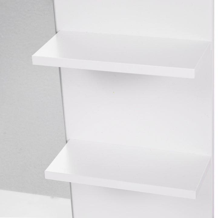 Espelho para Casa de Banho Espelho Casa de Banho para Pendurar na Parede com 3 Prateleiras 60x10x47cm Branco