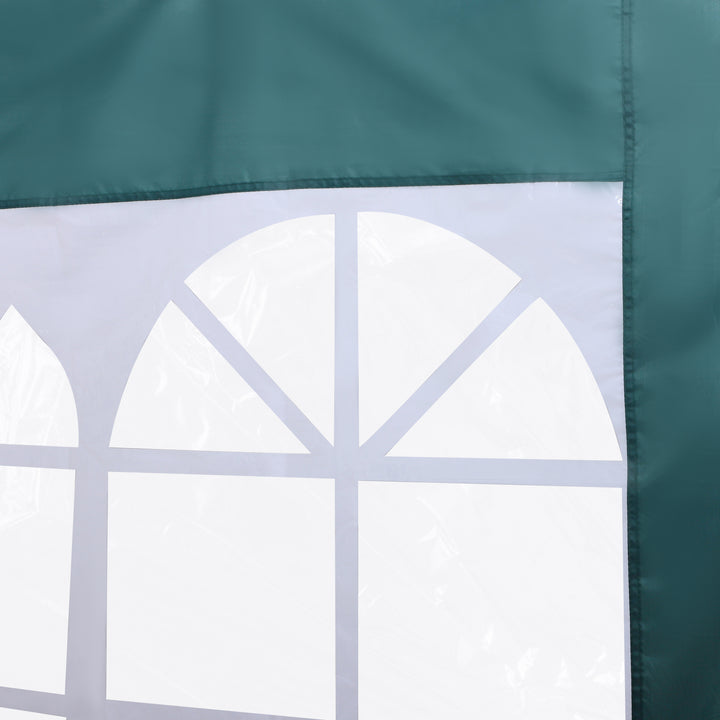 2 Paredes Laterais para Tenda 3x2 m Parede Lateral de Tecido Oxford com 2 Janelas Apto para tendas 3x3 m e 3x6 m Verde
