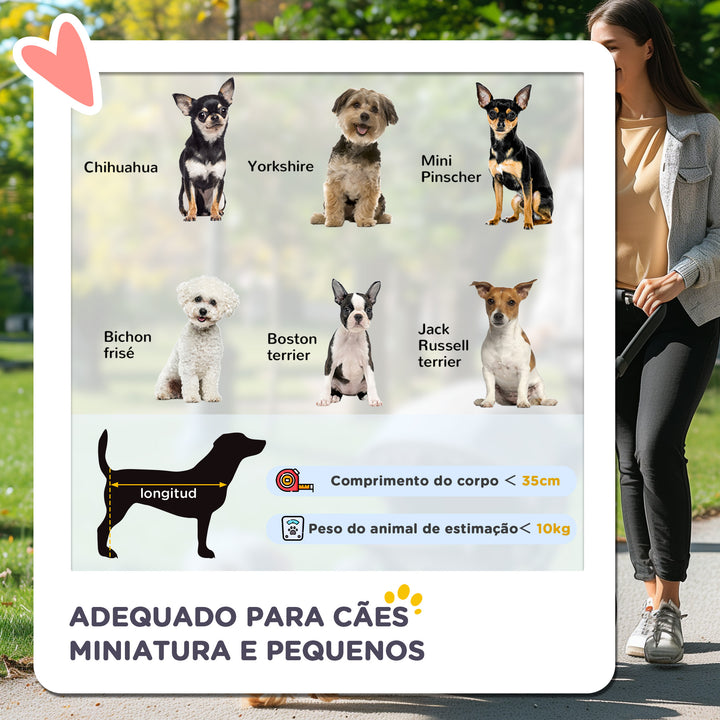 Carrinho Dobrável Animais de Estimação 75x45x97 cm Cão Gato Carrinho Rodas Giram 360º Cinzento