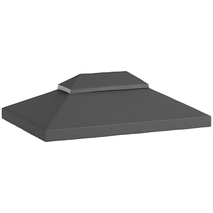 Toldo de Substituição para Pérgola 4x3 m Toldo para Pérgola com Teto Duplo Mosqueteira Proteção UV 30+ Toldo de Substituição para Pérgula Cinza