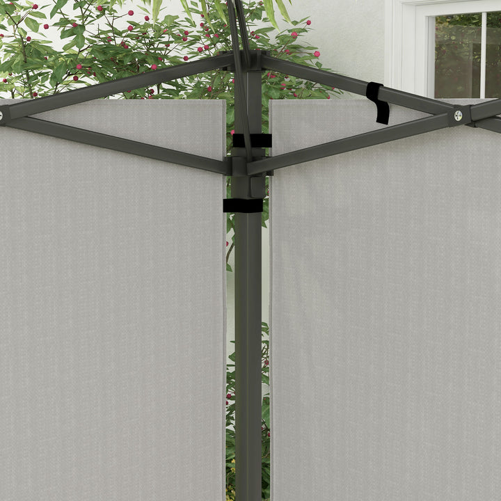 Conjunto de 2 Paredes Laterais para Tendas de 3x3m e 3x6m Paredes Laterais para Tendas com Janelas Transparentes 293x193cm Branco