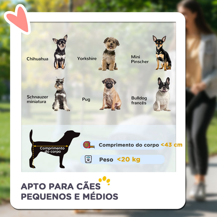 Carrinho para Cães Dobrável Carrinho para Animais de Estimação Carrinho para Cães Médios e Pequenos com Cesta de Armazenamento Capota Ajustável Janela de Malha e 3 Rodas Grandes 111x58x107 cm Cinza