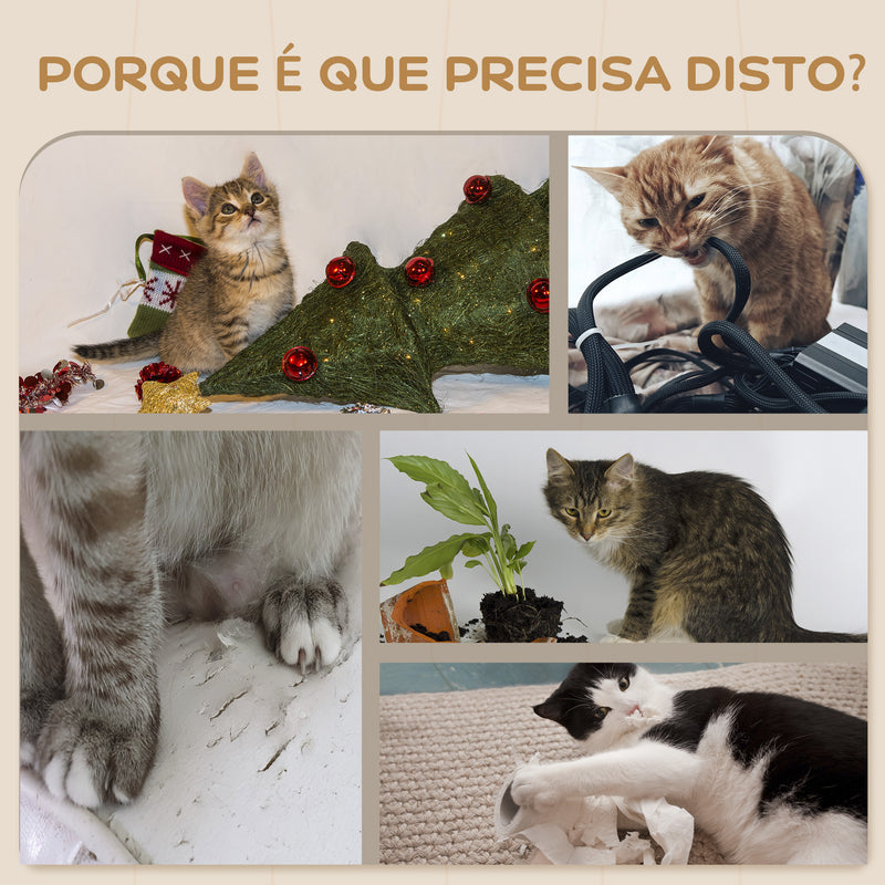 Prateleiras de Escalada para Gatos de Parede Conjunto de Prateleiras para Gatos 4 Peças com Rede Plataforma Semicircular Plataformas de Salto e Poste de Sisal Cinza