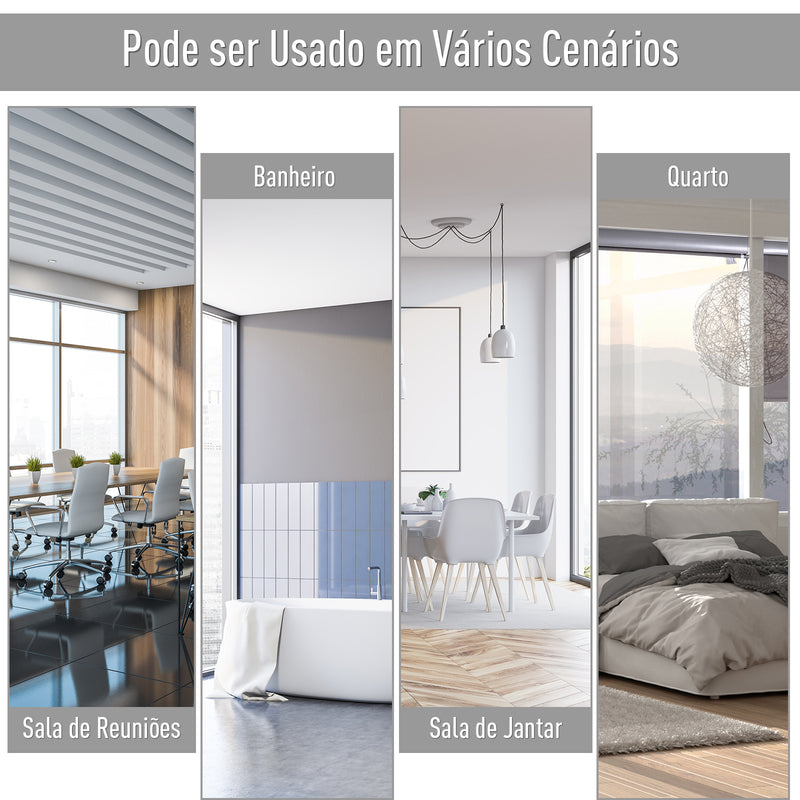 Toldo Vertical Enrolável com Manivela Proteção UV para Interior Exterior Varanda 140x250 cm Cinza