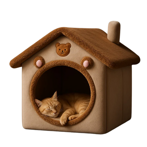 🏠  Casa Premium para gato dobrável para animais de estimação, removível, lavável para cães extra pequenos e gatos pequenos e médios