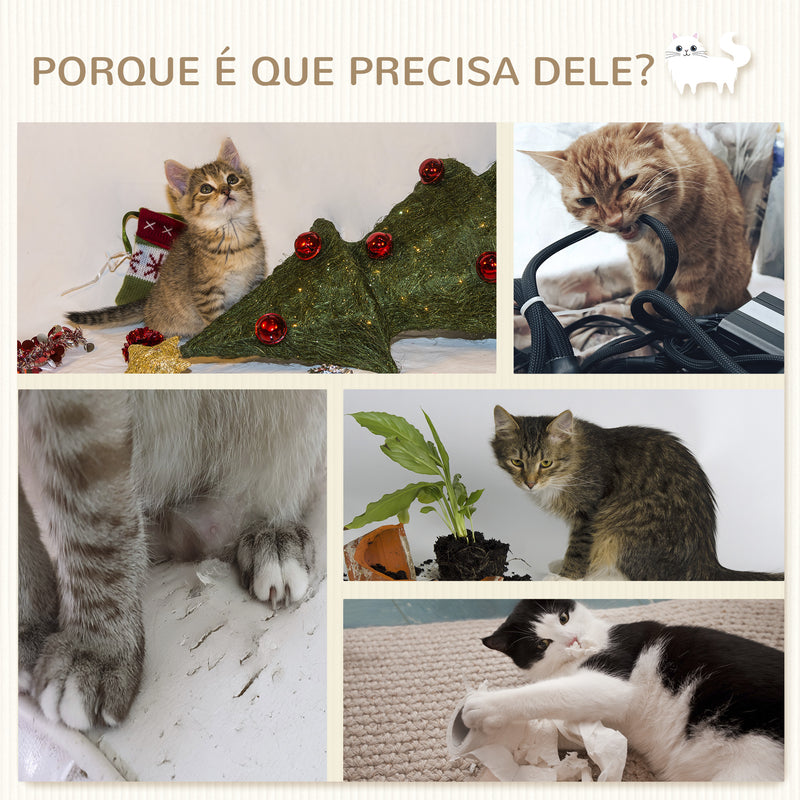 Conjunto de Prateleiras de Parede para Gatos de 4 Peças Arranhador de Parede para Gatos com 3 Postes de Sisal Rede e 1 Plataforma para Saltar de 3 Níveis Cinza