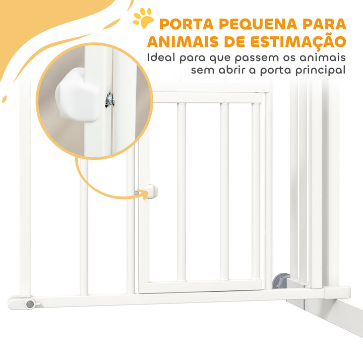 Barreira de Segurança Extensível 74-100 cm para Portas e Escadas Porta de Segurança para Animais com Montagem a Pressão e Duplo Bloqueio Branco