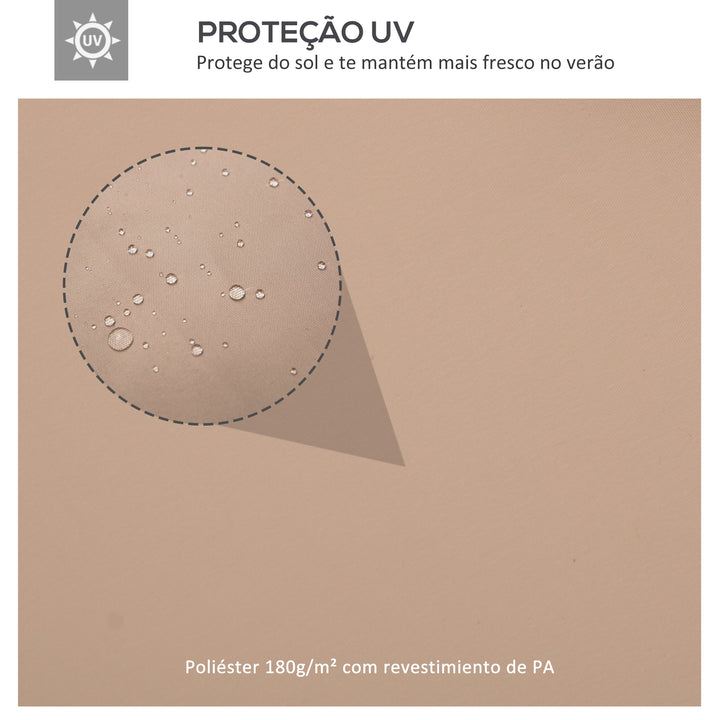 Toldo de Substituição 4x3m para Pérgola de Jardim 2 Níveis Respirável com 10 Orifícios de Drenagem Cobertura de Substituição de Pérgola Exterior Creme