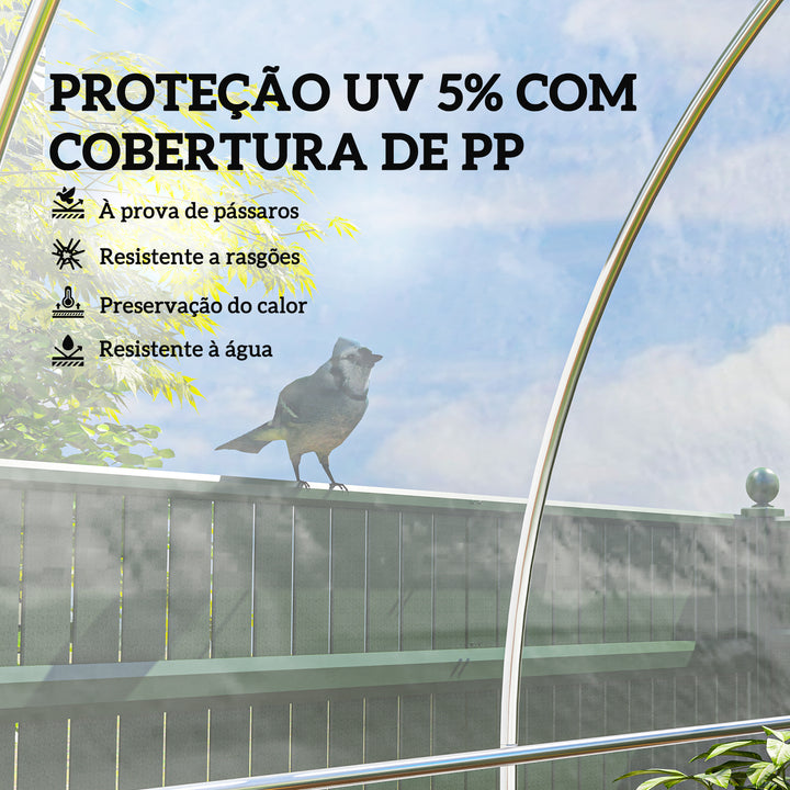 Cobertura Transparente para Estufa 6x10 m Cobertura de Substituição de Polipropileno Resistente à Água para Horta Plantas Agricultura Jardim
