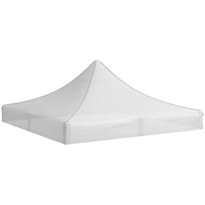 Toldo de Substituição 3x3 m para Pérgola de Jardim Cobertura de Substituição para Tenda Dobrável de Tecido Oxford Impermeável e Anti-UV Branco