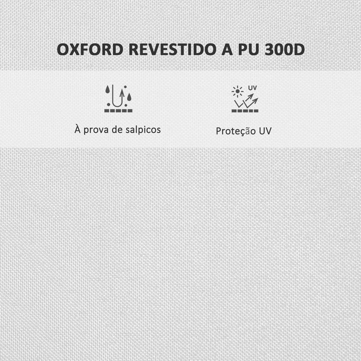 Toldo de Substituição 3x3 m para Pérgola de Jardim Cobertura de Substituição para Tenda Dobrável de Tecido Oxford Impermeável e Anti-UV Branco