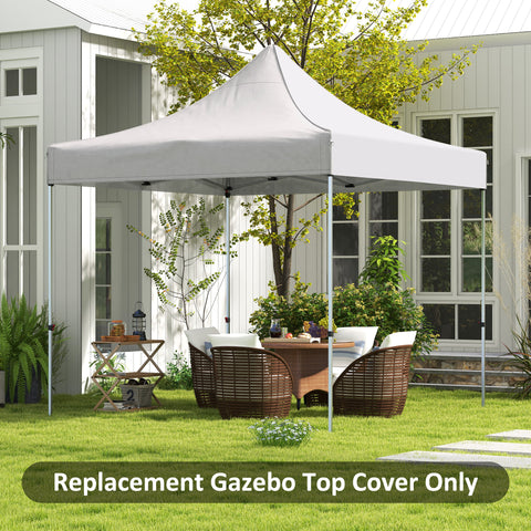 Toldo de Substituição 3x3 m para Pérgola de Jardim Cobertura de Substituição para Tenda Dobrável de Tecido Oxford Impermeável e Anti-UV Branco