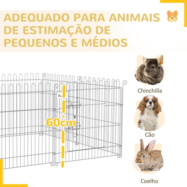 Parque para animais de estimção 63 x 60 CM Prata