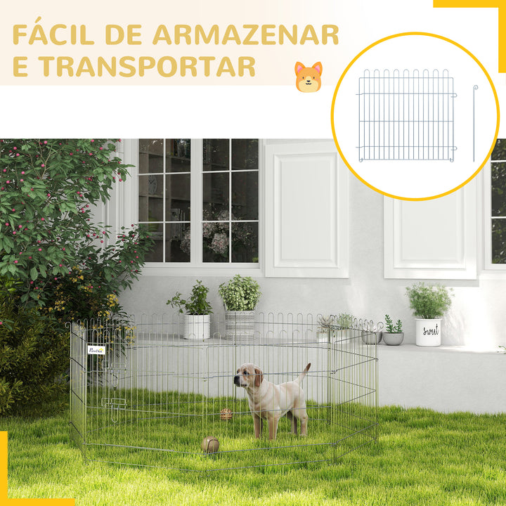 Parque para animais de estimção 63 x 60 CM Prata