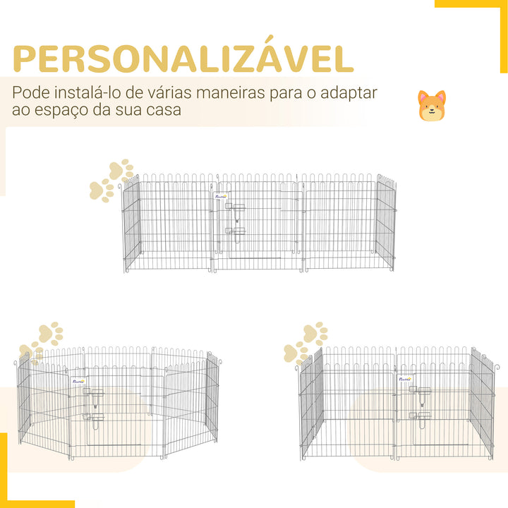 Parque para animais de estimção 63 x 60 CM Prata