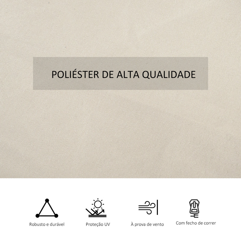 4 Paredes Laterais para Tenda 352x205 cm Laterais para Tenda Universal com Ganchos e Argola em C para Tenda de Jardim Terraço Bege