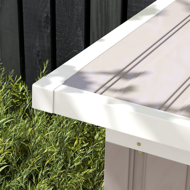 Abrigo de Jardim 280x130x172 cm Abrigo de Exterior de Aço Galvanizado com Porta Corredeira e Ventilações para Armazenamento de Ferramentas Cinza