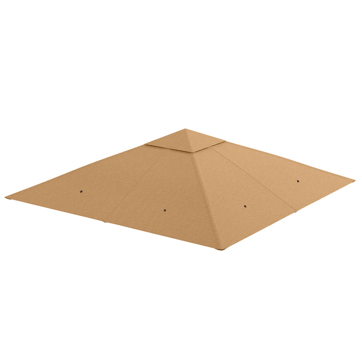 Toldo de Substituição de 3x3m para Pérgola de Jardim com 8 Orifícios de Drenagem e Ventilação Bege