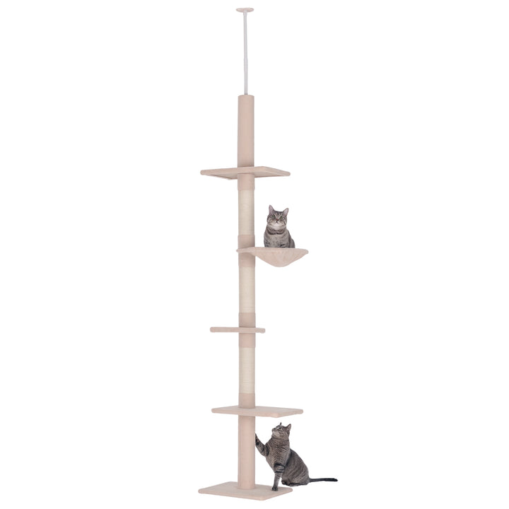 Árvores com Plataformas para Gatos arranhador para gatos Brinquedo para Gatos Carga de 15kg Bege