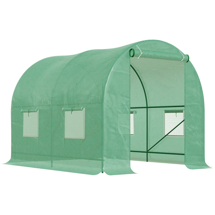 Estufa Verde Transparente Aço Polietileno PE 250 x 200 x 200 cm