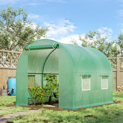 Estufa Verde Transparente Aço Polietileno PE 250 x 200 x 200 cm