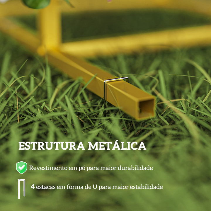 Arco de Jardim de Metal para Rosas Arco de Casamento com Revestimento em Pó Resistente às Intempéries para Plantas Trepadoras para Decoração Patio 120x40x220 cm Dourado