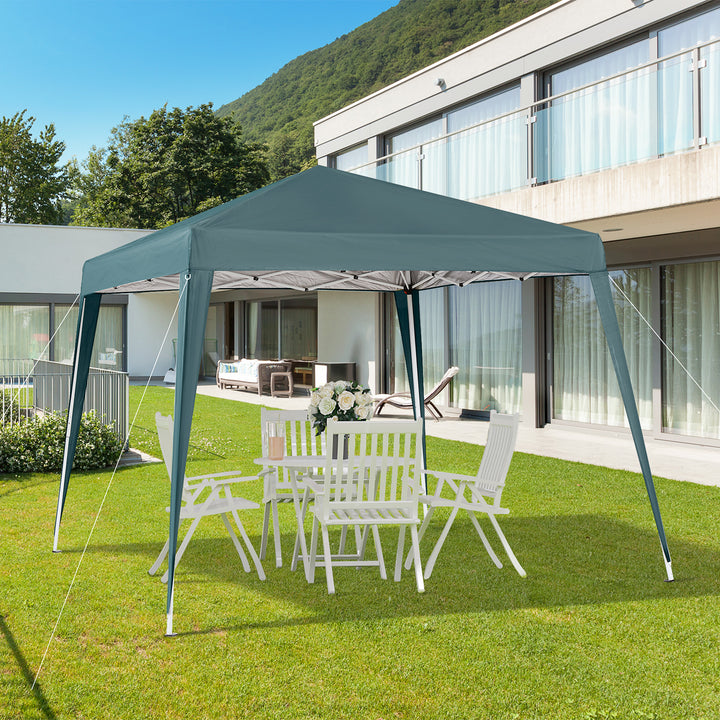 Tenda Dobrável 297x297x250 cm Tenda para Jardim Campismo Festas Eventos Aço e Oxford Verde